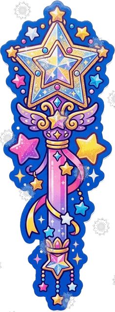 Magical Girl Wand With Stars