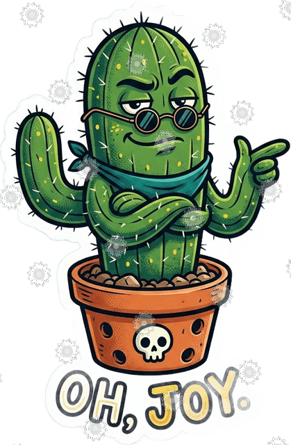 Sarcastic Cactus Character