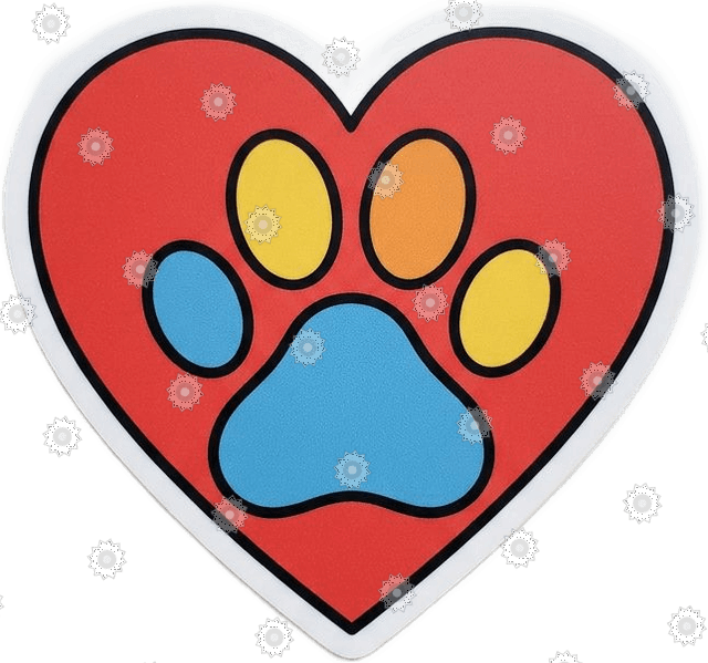 Dog Paw Print Heart