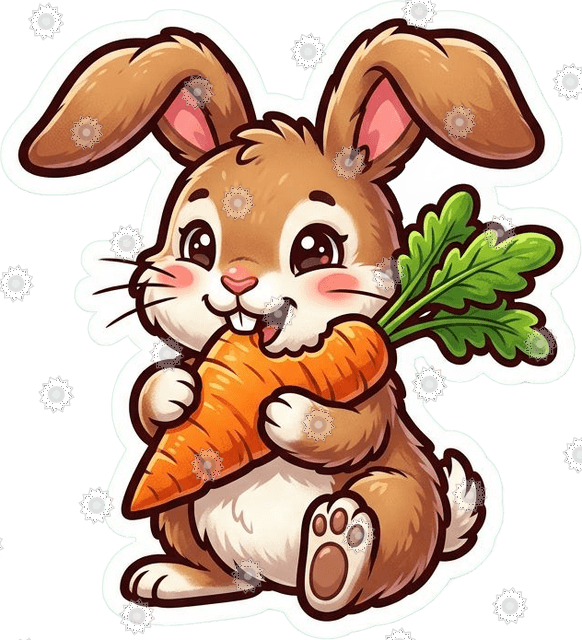 Cute Bunny With Carrot