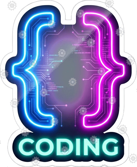 Neon Coding Brackets