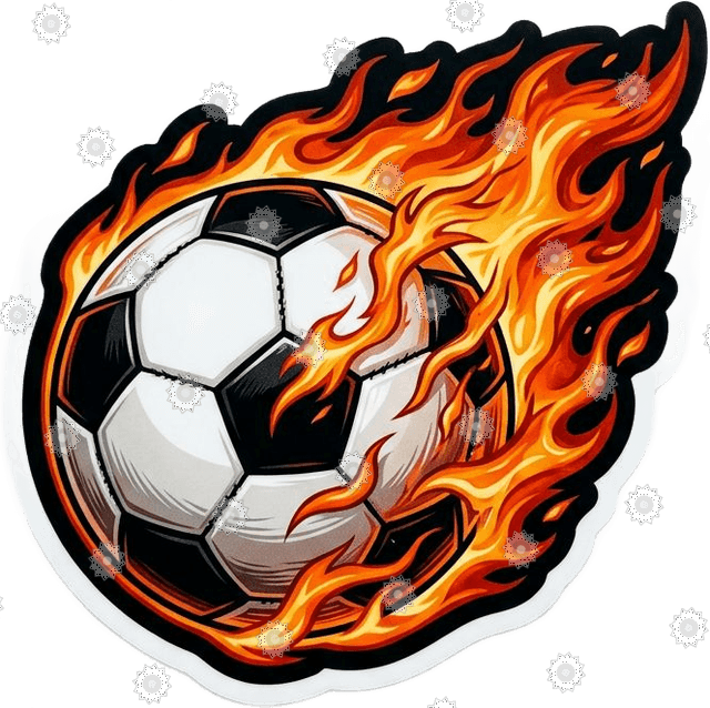 Soccer Ball With Flames
