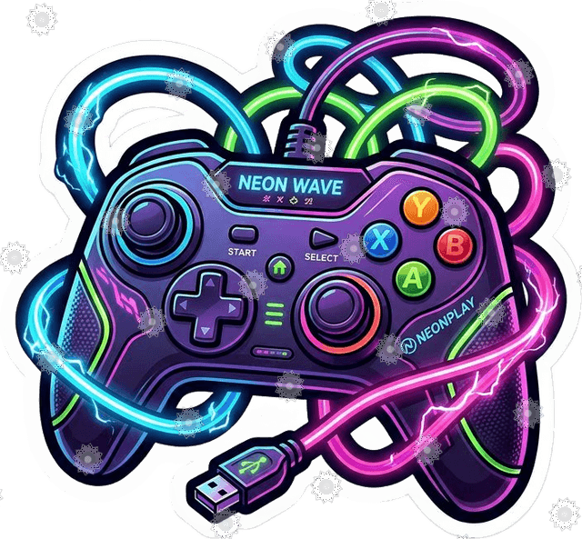 Controller With Neon Cable